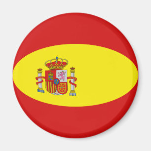Spanien Fisheye Flagga Magnet