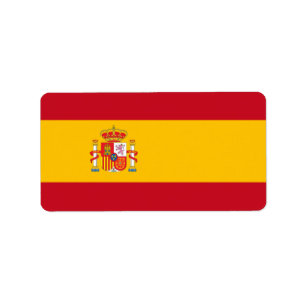 Spanien flagga adressetikett