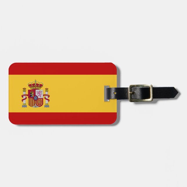 Spanien flagga bagagebricka (Horisontell Framsida)
