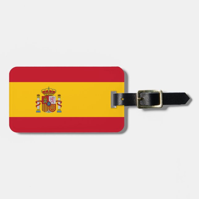 Spanien Flagga Bagagebricka (Horisontell Framsida)