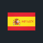 Spanien flagga - Bandera de Espana Canvastryck<br><div class="desc">Flagga Spanien - Bandera de Espana Dess fält representerar Kastilien, Leon, Aragonien, Navarra och Grenada. Hercules-kolumnerna på sidorna av arm-jacka symboliserar Gibraltar och Ceuta. Sedan upptäckten av Amerika har man använt texten "Plus Ultra" på ett rött band som är omslaget av kolumnerna. #spain #spainish #bandera #deEspana</div>