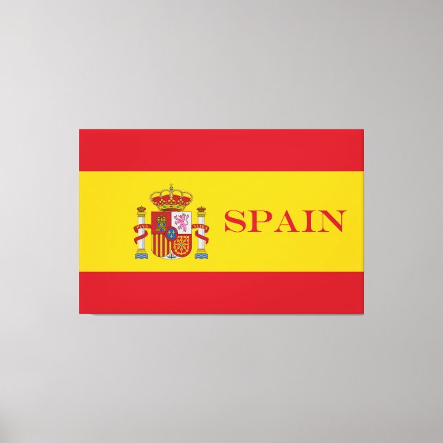 Spanien flagga - Bandera de Espana Canvastryck (Framsida)