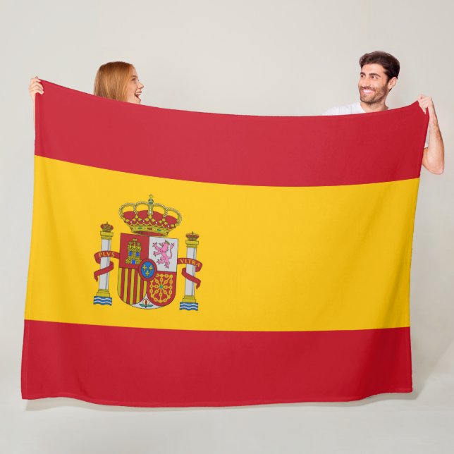 Spanien flagga - Bandera de Espana Fleecefilt (På plats)
