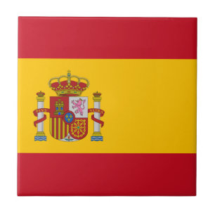 Spanien flagga - Bandera de Espana Kakelplatta