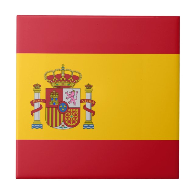 Spanien flagga - Bandera de Espana Kakelplatta (Framsidan)