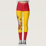 Spanien flagga - Bandera de Espana Leggings<br><div class="desc">Flagga Spanien - Bandera de Espana Dess fält representerar Kastilien, Leon, Aragonien, Navarra och Grenada. Hercules-kolumnerna på sidorna av arm-jacka symboliserar Gibraltar och Ceuta. Sedan upptäckten av Amerika har man använt texten "Plus Ultra" på ett rött band som är omslaget av kolumnerna. #spain #spainish #bandera #deEspana</div>