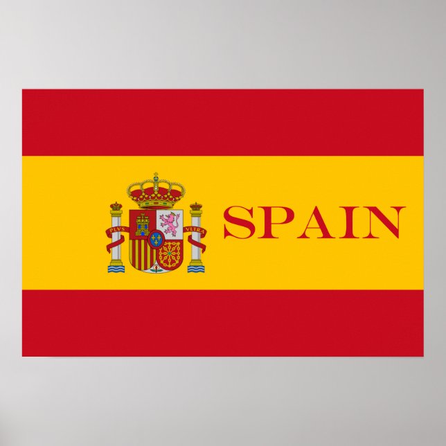 Spanien flagga - Bandera de Espana Poster (Framsidan)