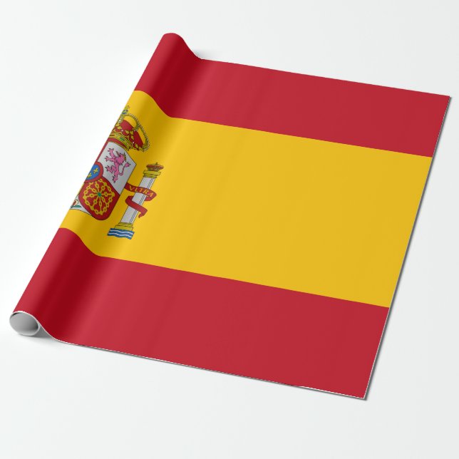 Spanien flagga - Bandera de Espana Presentpapper (Utrullad)