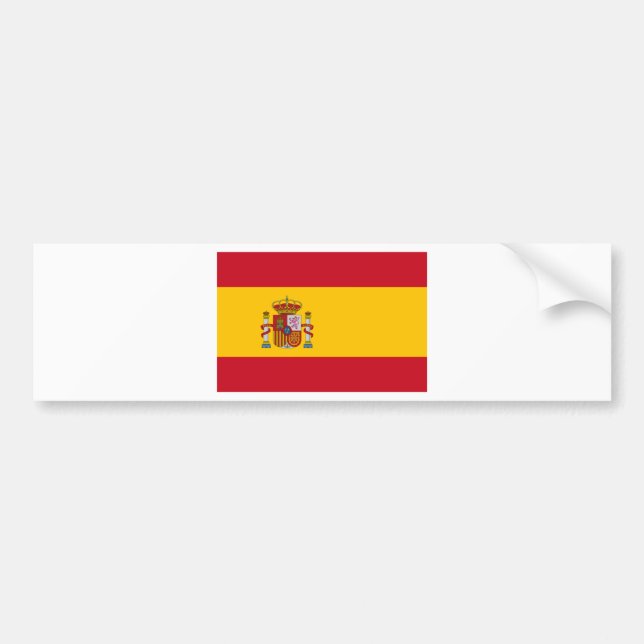 Spanien flagga bildekal (Framsidan)