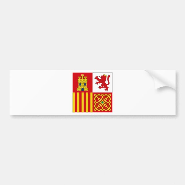 Spanien flagga bildekal (Framsidan)