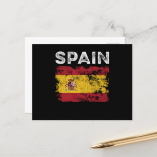Spanien Flagga Distress - spanska Flagga Vykort