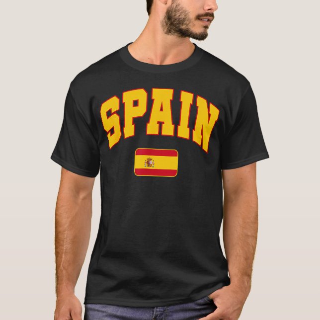 Spanien Flagga Espana T Shirt (Framsida)