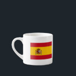 Spanien Flagga Espressomugg<br><div class="desc">Den spanska flagga är ett färgtriband för vågrät med ett emblem i mitten. Det använda färgen i flagga är blått, grönt, rött, gult, vitt, svart. Andelen spanska flagga är 2:3. Spaniens Flagga antogs 1981. Den första användan i den nuvarande flagga var 1785. Den sista ändringen av den nuvarande spanska flagga...</div>