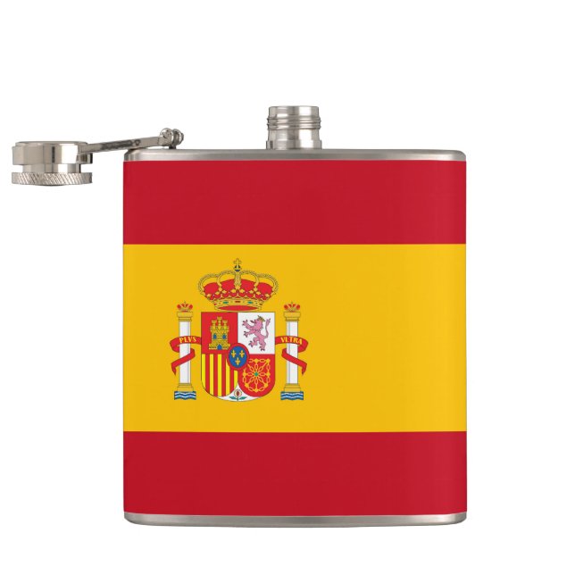 Spanien flagga fickplunta (Öppnad)