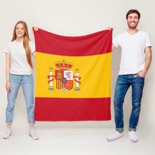Spanien flagga fleecefilt
