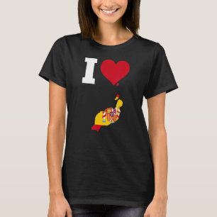 Spanien Flagga för Lanzarote I Kärlek Lanzarote T Shirt