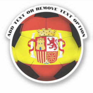 Spanien - Flagga - fotbollsbuss Klistermärken