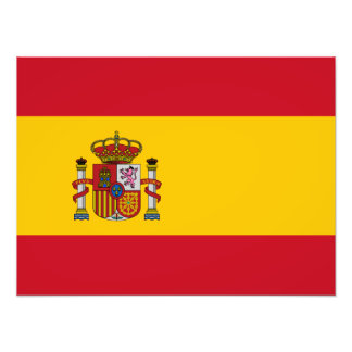 Spanien flagga fototryck