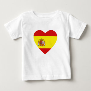 Spanien Flagga Heart T-Shirt