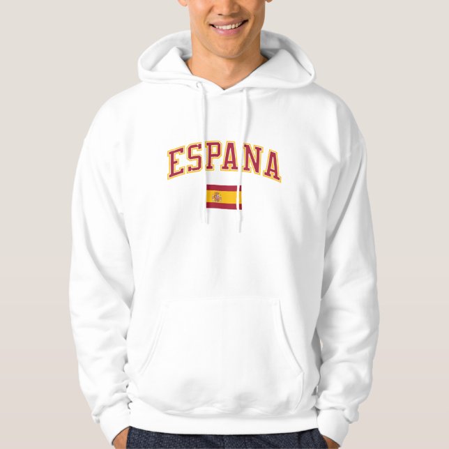 Spanien + Flagga Hoodie (Framsida)