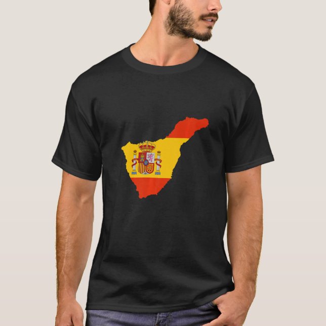 Spanien flagga i Tenerife T Shirt (Framsida)