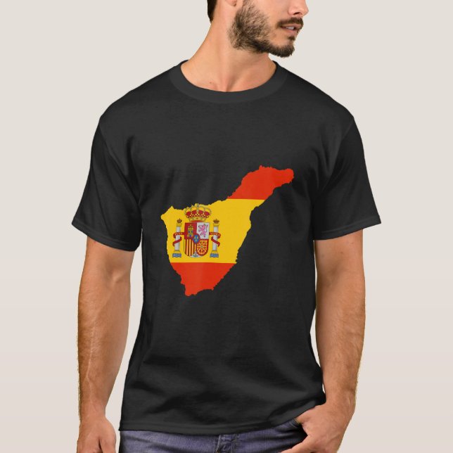 Spanien flagga i Tenerife T Shirt (Framsida)