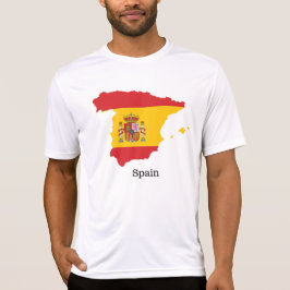 Spanien Flagga inom Karta Souvenir Design T Shirt