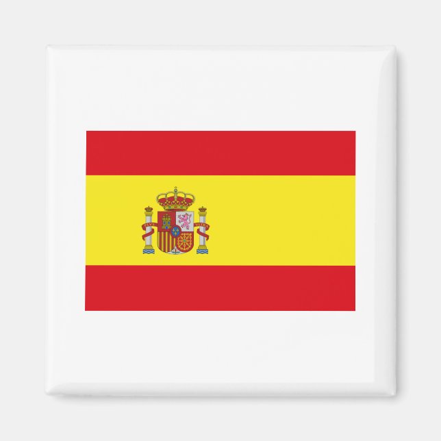 Spanien FLAGGA Internationell Magnet (Framsidan)