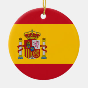 Spanien Flagga Julgransprydnad Keramik