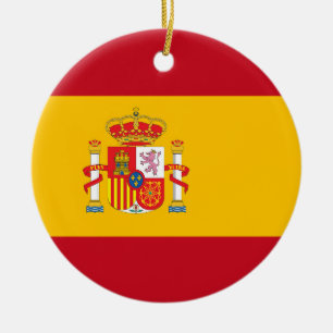 Spanien flagga julgransprydnad keramik