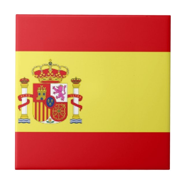Spanien Flagga Kakelplatta (Framsidan)