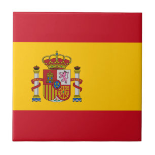 Spanien Flagga Kakelplatta