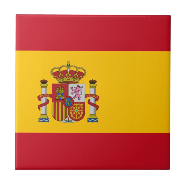 Spanien Flagga Kakelplatta (Framsidan)