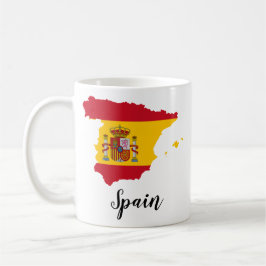 Spanien Flagga Karta Kaffemugg
