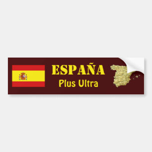 Spanien flagga + Kartabildekal Bildekal