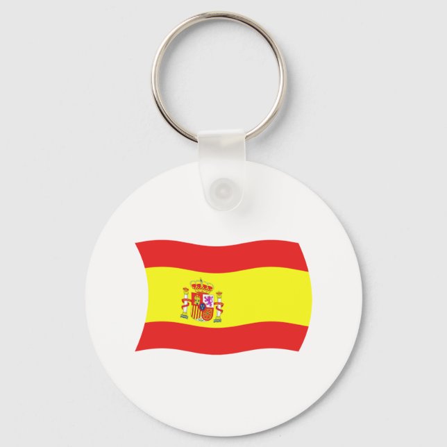 Spanien Flagga Keychain Nyckelring (Framsida)