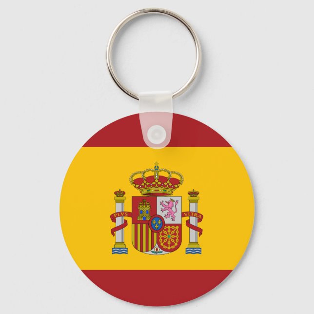 Spanien Flagga Keychain Nyckelring (Framsida)