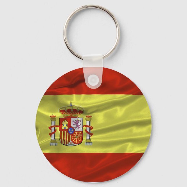 Spanien Flagga Keychain Nyckelring (Framsida)