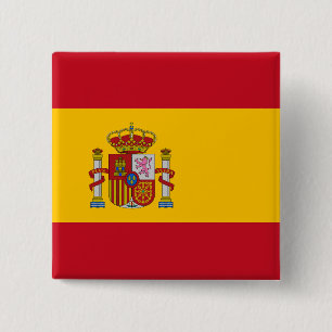 Spanien Flagga Knapp