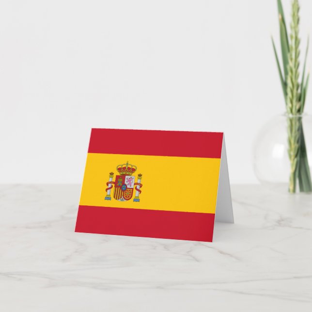 Spanien flagga kort (Framsida)