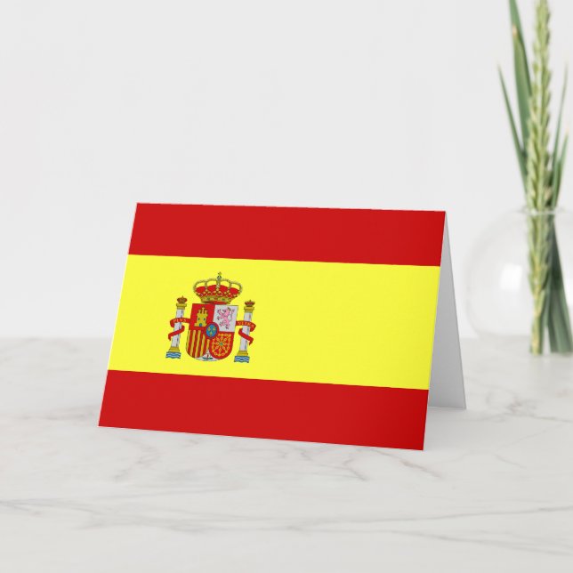 Spanien flagga kort (Framsida)