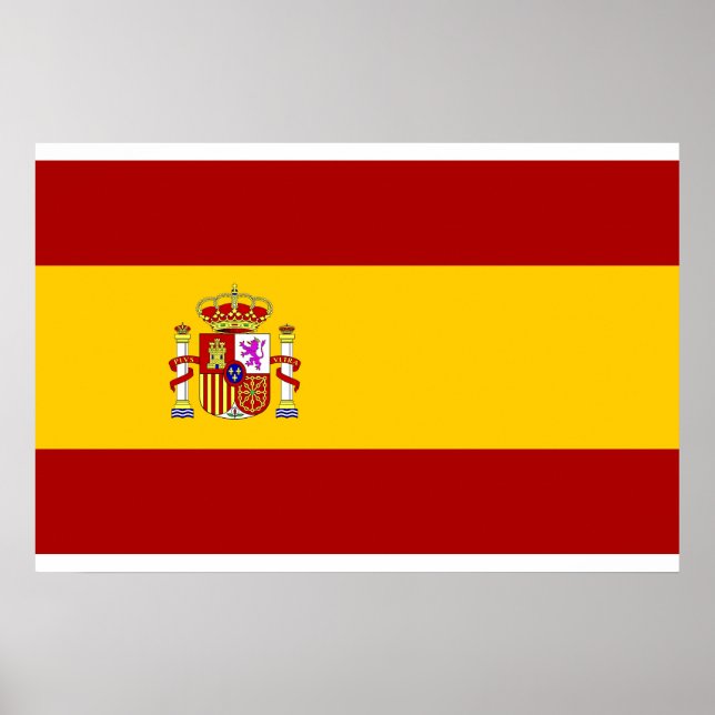 Spanien flagga kvalitet poster (Framsidan)