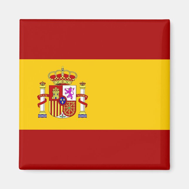 Spanien flagga magnet (Framsidan)