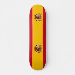 Spanien flagga mini skateboard bräda 18,5 cm