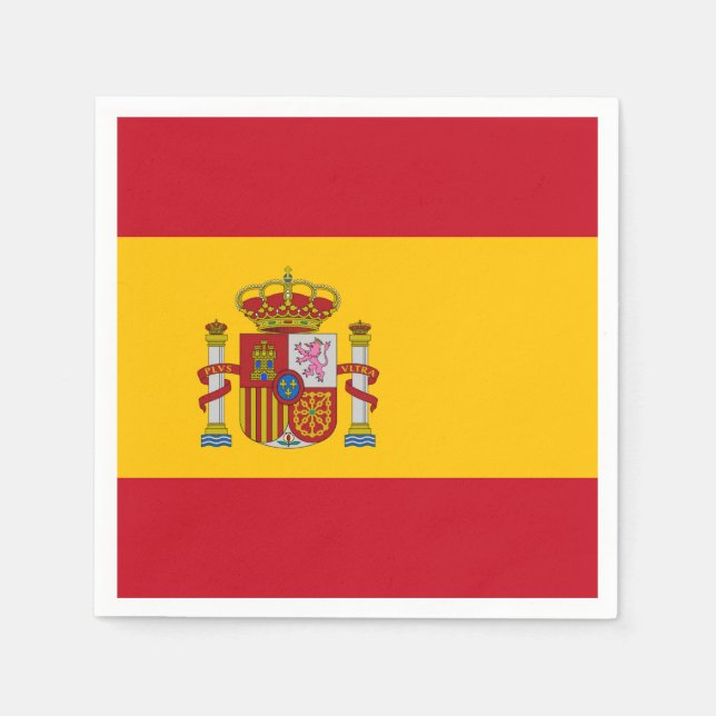 Spanien Flagga Pappersservett (Framsidan)