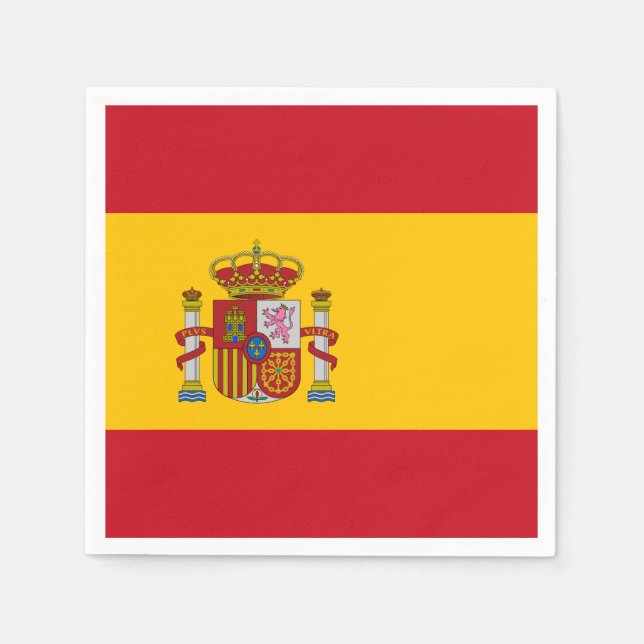 Spanien Flagga Pappersservett (Framsidan)