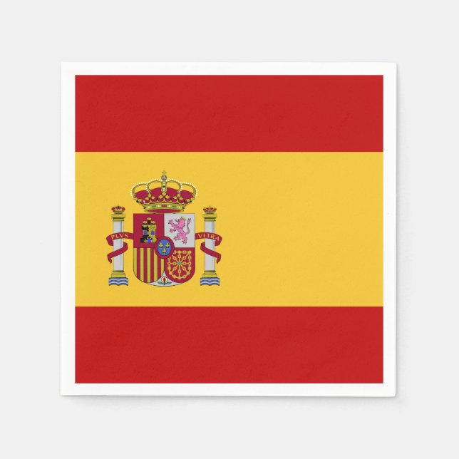 Spanien Flagga Pappersservett (Framsidan)