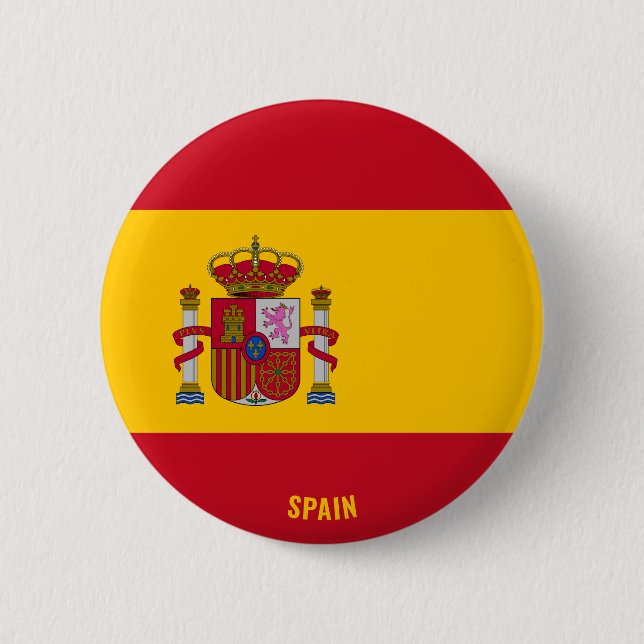 Spanien Flagga Patriotic Knapp (Framsida)