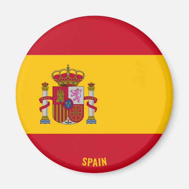 Spanien Flagga Patriotic Magnet (Framsidan)