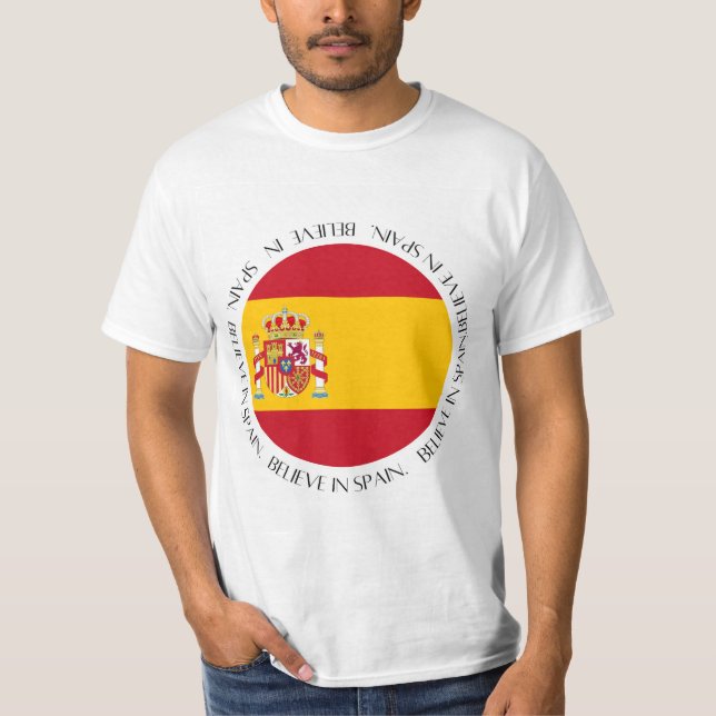Spanien Flagga Patriotisk Klänning  T Shirt (Framsida)